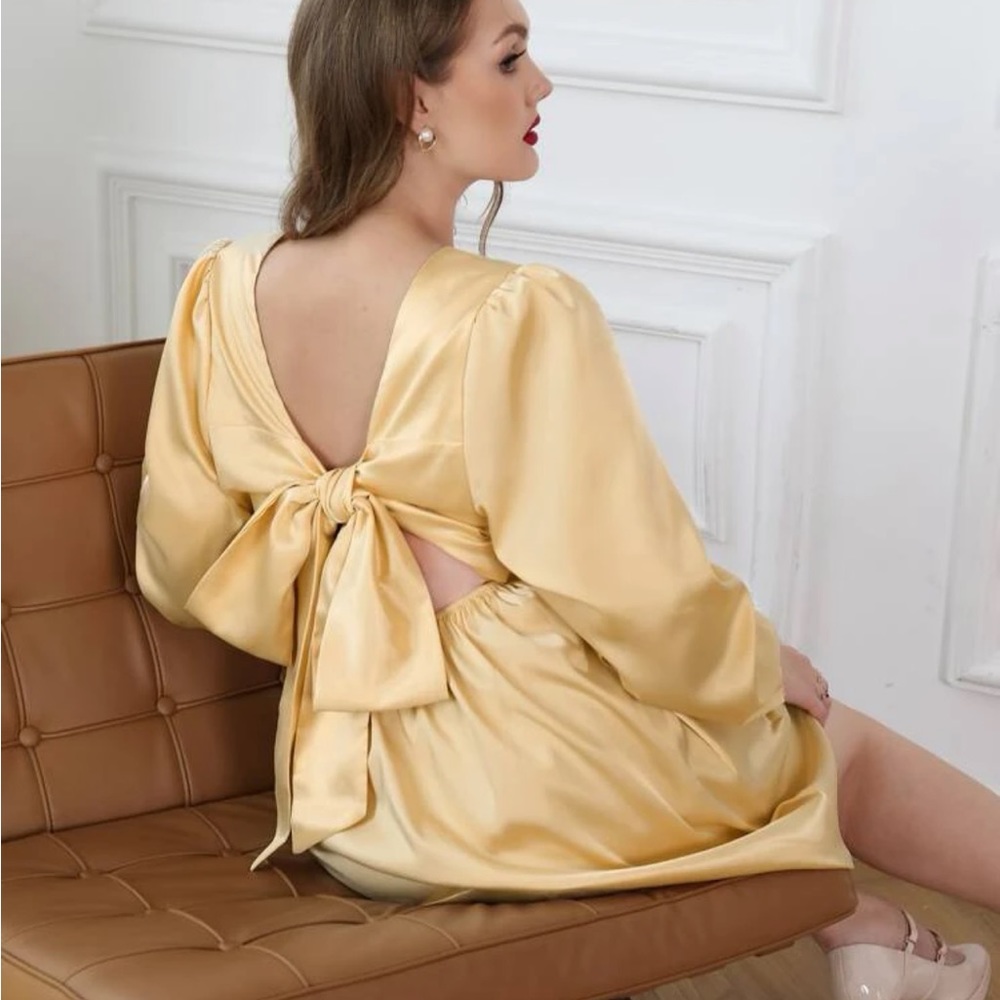 Yellow Silk Dress